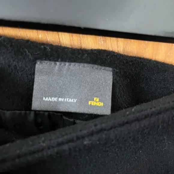Fendi black cashmere blend pencil skirt EU40 US8